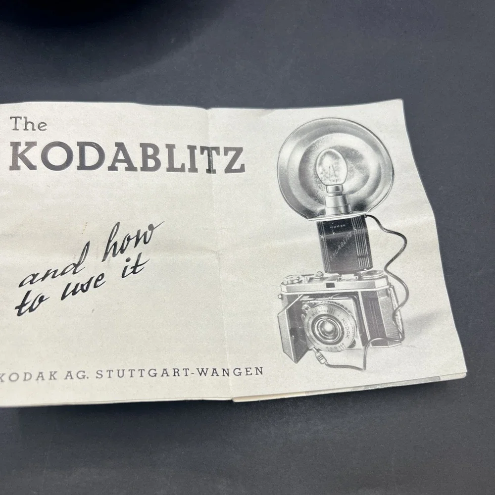 Vintage‎ 1950s Kodak Kodablitz Flash Unit With Original Pouch & Manual GERMANY